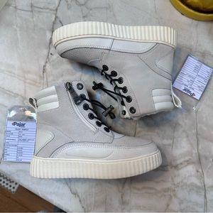 PAJAR kids NWT US 13 EU 31 designer winter snow boots white waterproof suede